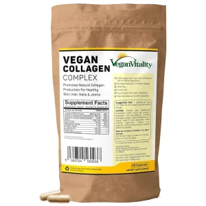 Vegan Vitality Vegan Collagen Supplements with Biotin for Hair Skin Nails Joints
