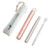 I'm Plastic Free Telescopic Stainless Steel Straw - Pink Sand -