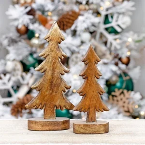 Wooden Christmas Trees Tabletop Decorations