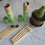 I'm Plastic Free testing Gaia Guy Microplastic-Free Toothbrushes