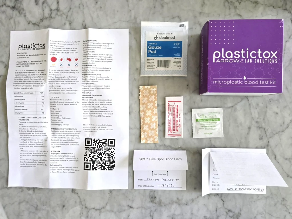 I'm Plastic Free Testing PlasticTox Microplastics Nanoplastics Detection Quantification Blood Test Kit