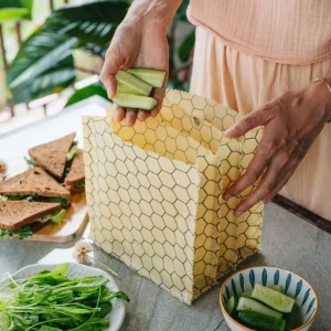 SuperBee waxed lunch bags with 3 compartments