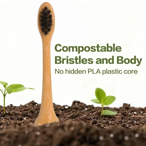 Gaia Guy compostable electric toothbrush heads made from bamboo and natural fibers