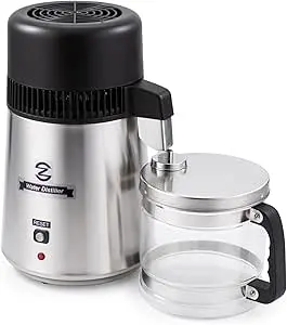 CO-Z 1GL-4L Brushed Stainless Steel Water Distiller that Removes Microplastics