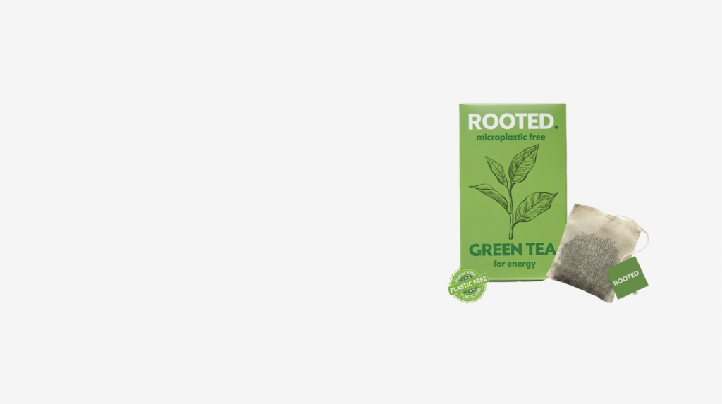 Rooted Teas Microplastic-free tea Banner